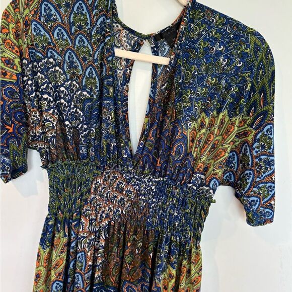 5th & Love Blue and Green Maxi Dress - Picture 3 of 5